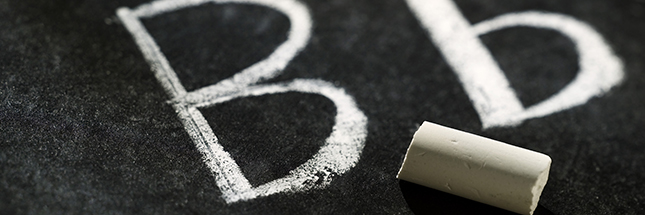pre school letters on a chalkboard